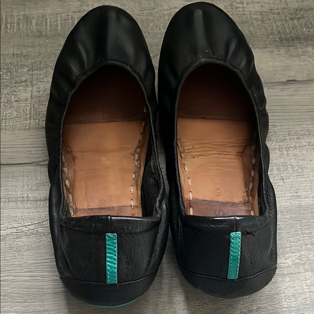 Tieks Black Ballet Flats Size 10